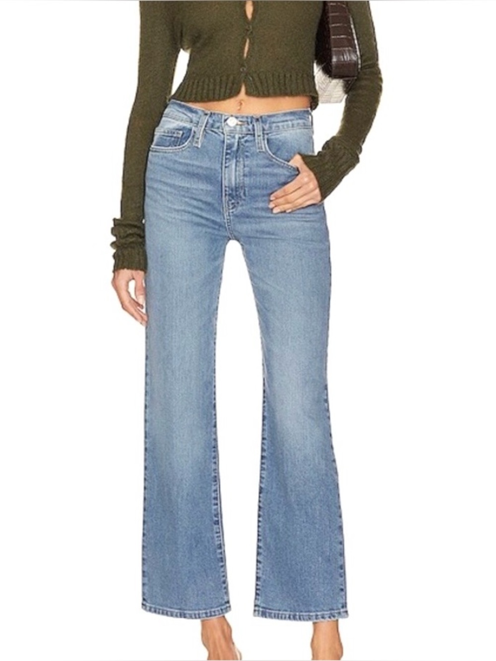 FRAME // Le Jane Ankle  straight leg jeans - Deepwater wash size 28